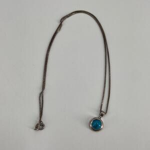 Sterling silver turquoise stone necklace
